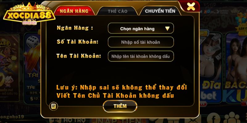 Nạp Rút Tiền xocdia88 2 Cách rút tiền XOCDIA88